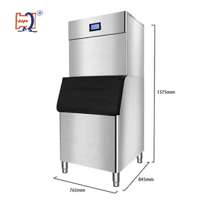 Automatische klare quadratische Eiswürfel maschine 600kg Restaurant Bar Cold Drink Cube Eiswürfel bereiter Maschine mit Wasser kühlung