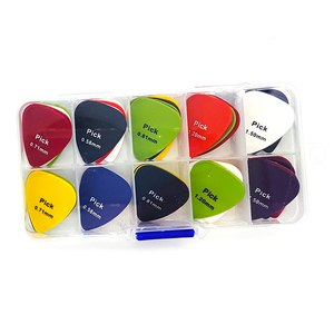24 pièces/boîte multi-couleurs 0.58 0.71 0.81 0.96 1.2mm épaisseur mixte ABS <span class=keywords><strong>guitare</strong></span> plectre médiateur Alice <span class=keywords><strong>guitare</strong></span> médiator pour vente en gros - Product Image 3