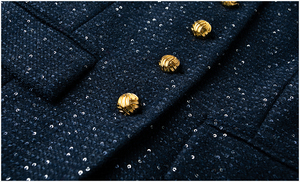 FMY Rode Tweed met wollen pailletten Dames herfst en winter nieuwe retro elegante damesjasrok 66433 - Product Image 6