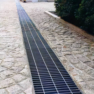 Systèmes de drainage extérieur : <span class=keywords><strong>Caniveau</strong></span> de drainage linéaire pour <span class=keywords><strong>piscine</strong></span> avec couvercles <span class=keywords><strong>à</strong></span> fentes en acier inoxydable - Product Image 4