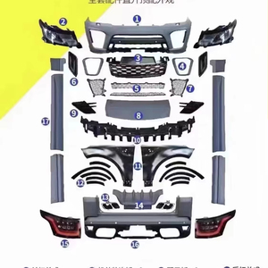 Kit Carrozzeria Stile SVR per <span class=keywords><strong>Land</strong></span> Rover Sport dal 2013-2017 al 2018-2022, Fari, Luci Posteriori, Paraurti, Parafanghi e Griglia Stile SVR - Product Image 2
