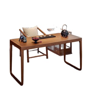 Tea Table And Chair <b>Set</b> Modern Minimalist Zen Style Small Home Office Furniture Integrated Tea Desk With Wooden Design - Product Image 5