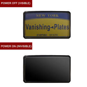 Film intelligent pour <span class=keywords><strong>plaque</strong></span> d'immatriculation de <span class=keywords><strong>moto</strong></span> PNLC Black Vanish, verre caché, teinté noir électrique, pour <span class=keywords><strong>moto</strong></span> simple, taille américaine 7*4 pouces - Product Image 3