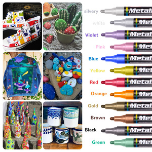 Stylos de fête de 20 couleurs, couleur métallique, effaçables à l'eau, marqueurs amusants pour verres à vin - Product Image 5