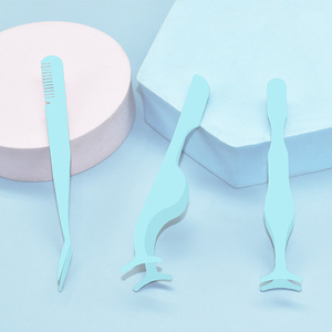 Kit de herramientas de belleza exclusivo transfronterizo: peine para pestañas y pinzas, herramienta de maquillaje para pestañas postizas, kit para dar forma a las cejas - Product Image 1