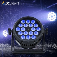 Projecteur LED Slim JC Outdoor Touring IP65 étanche 18x12W RGBWA 5-en-1 DMX512 pour éclairage de scène de mariage