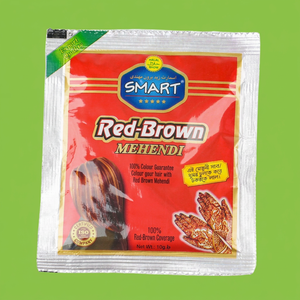 Polvo de Coloración Capilar Semipermanente Rojo Marrón SMART Herbal Mehndi para Cabello y Barba Sin Amoníaco Grado Premium de Fábrica - Product Image 1