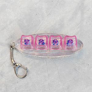 Penghilang Stres Berbagai Warna PC 4 Tombol Bentuk Kucing Keycap Transparan Switch Tester Gantungan Kunci Mekanik Keycap Gantungan Kunci <span class=keywords><strong>Fidget</strong></span> - Product Image 6