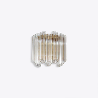 Appliques murales de luxe en fer et verre avec tubes LED et cristaux, douille E26, pour chambre à coucher, chevet, salon, bureau, décoration moderne