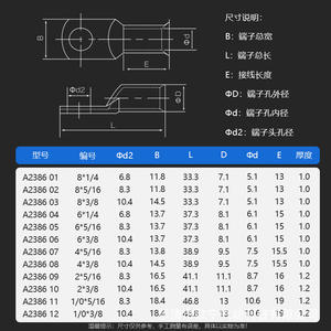 Terminales de Cobre Estañado AWG para Ingeniería Química, Bloques de Terminales de Calibre 8-10, Terminales de Crimpado Estándar Americano, Cables Redondos con Extremos Abocinados - Product Image 4