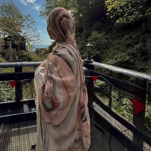 2025 personnalisé meilleure vente Premium élégant à la mode imprimé Modal Hijab nouveau Design respirant doux musulman Modal Hijab - Product Image 6