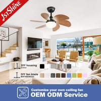Ventilador de Techo de Alta Gama con Motor de Corriente Continua, Estilo Lujoso, Larga Duración, con Luz LED, Garantía de Calidad 1stshine, Venta al Por Mayor