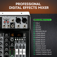 Console de mixage DJ USB 4 canaux UX04 Meilleur prix Mini table de mixage audio familiale KTV avec enregistrement d'effets USB/BT 48v