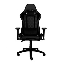 Chaise de jeu ergonomique pivotante inclinable avec soutien lombaire réglable, accoudoirs 2D et design respirant en nid d'abeille pour la maison et le bureau