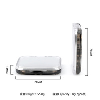 Palette d'ombres à paupières Mr.Cosmetic 4-Color Recyclable ABS Square Eyeshadow Case with 4g Capacity Chainable Makeup Container