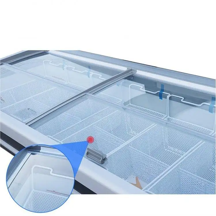 Deep Freezer Cabinet Wire Mesh Basket Refrigerated Case Wire Basket Shelf
