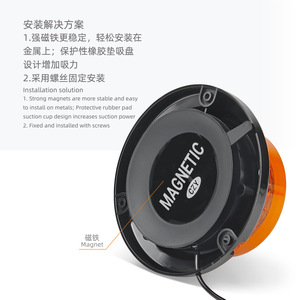 Luz de Advertencia de Emergencia Universal Nueva, 12V 24W 6000 Lúmenes, <span class=keywords><strong>Baliza</strong></span> Magnética Exterior para Camiones y Automóviles - Product Image 5