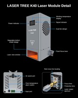 Module laser de gravure optique LASER TREE K40 40W avec assistance pneumatique, modulation TTL PWM, pièce d'équipement pour machine de gravure laser