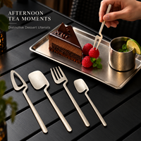Fourchette, cuillère et spatule à gâteau vintage en argent avec manche irrégulier pour service de pâtisserie – Idéal pour le thé de l'après-midi au café