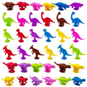 Jouets dinosaures TPR à thème de dessin animé, styles variés, décorations à ventouse, jouets dinosaures à ventouse, jouet anti-stress - Product Image 1