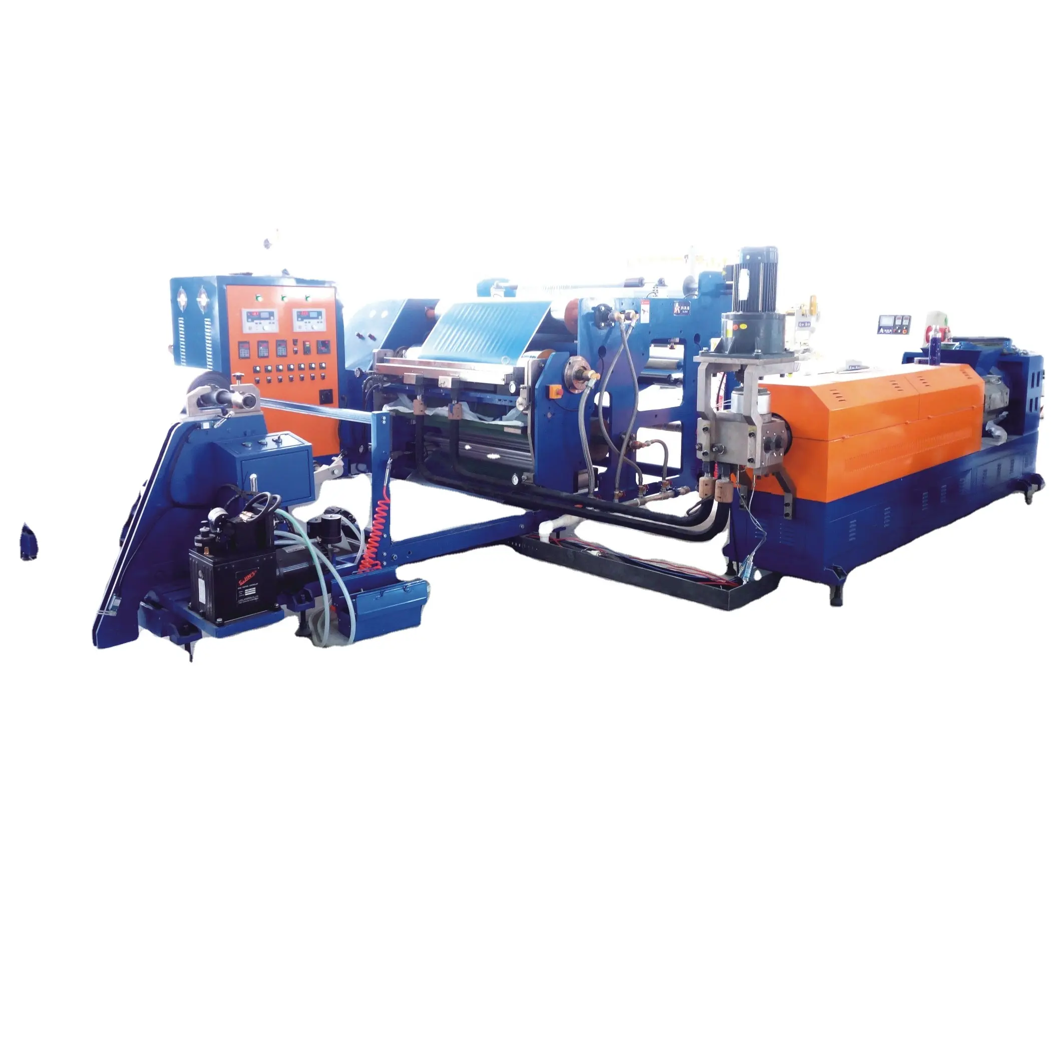 Butyl sealent tape extrusion coating machine for roof sealing and waterproofing