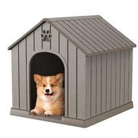 Maisonnette pour chien d'intérieur facile à assembler, imperméable et résistante aux UV, avec aérations discrètes et structure stable, en bois, pour chats