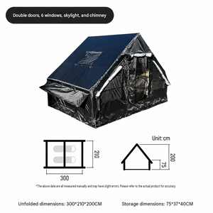 Tente gonflable de luxe <span class=keywords><strong>pour</strong></span> l'extérieur avec un grand espace habitable, résistante au vent et à la pluie, <span class=keywords><strong>en</strong></span> tissu Oxford, <span class=keywords><strong>pour</strong></span> les <span class=keywords><strong>vacances</strong></span> <span class=keywords><strong>en</strong></span> <span class=keywords><strong>famille</strong></span> et le <span class=keywords><strong>camping</strong></span> - Product Image 2