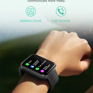 1.69 inç izle spor akıllı bilezik Ip67 vücut sıcaklığı akıllı saat su geçirmez spor Smartwatch