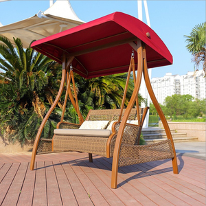 Jardín <span class=keywords><strong>de</strong></span> alta calidad <span class=keywords><strong>de</strong></span> 3 plazas <span class=keywords><strong>de</strong></span> mimbre canopy mecedora silla hamaca <span class=keywords><strong>playa</strong></span> <span class=keywords><strong>de</strong></span> patio <span class=keywords><strong>de</strong></span> hierro forjado patio cambios - Product Image 3