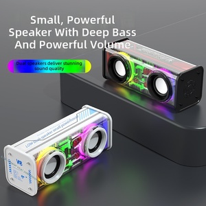 Altoparlante Subwoofer Trasparente Stile Mecha con Doppio Cono, Audio Wireless 5.3 di Alta Qualità, Illuminazione RGB, TWS 10W - Product Image 5