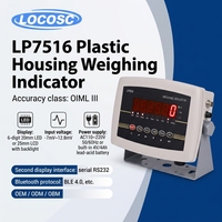 Indicador de Peso LOCOSC LP7516 con Carcasa de Plástico ABS para Báscula Digital de Banco