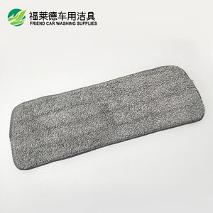 Microfiber <b>Flat</b> <b>Mop</b> Replacement Pads Rectangle Hook And Loop Fastener For Floor Cleaning - Product Image 3
