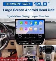 19,8 Zoll Android Autoradio DVD-Player für Toyota Land Cruiser 2016-2021 Auto GPS-Navigation Kabelloses Carplay Bluetooth WLAN