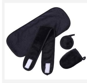 4 Pcs/Set Set de chiffons démaquillants réutilisables Serviette de nettoyage du visage Lingettes lavables en microfibre Gants nettoyants pour le visage - Product Image 6