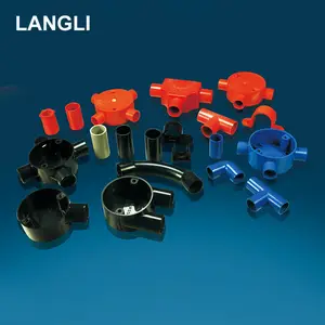 Electrical Plastic Pvc Looping/Stopend/Through/Two/Tee Four Circle Round Cross 4 Way Conduit Circular Boxes