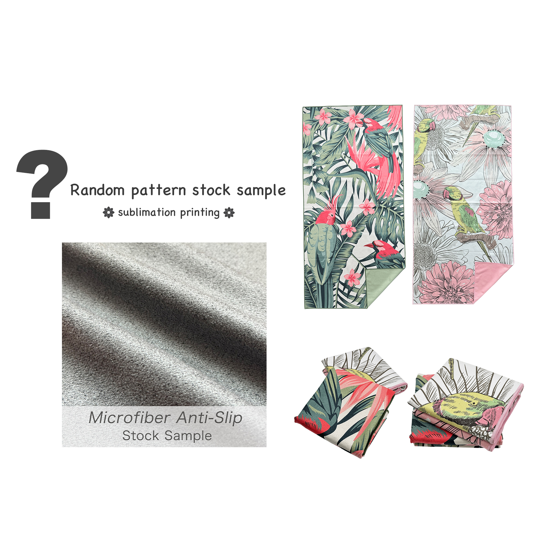 random microfiber anti-slip stock sample