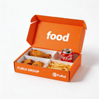 Boîte en papier jetable portable pour ensemble poulet frit, burger et frites, conception personnalisée pour emballage alimentaire de restaurant et de boissons