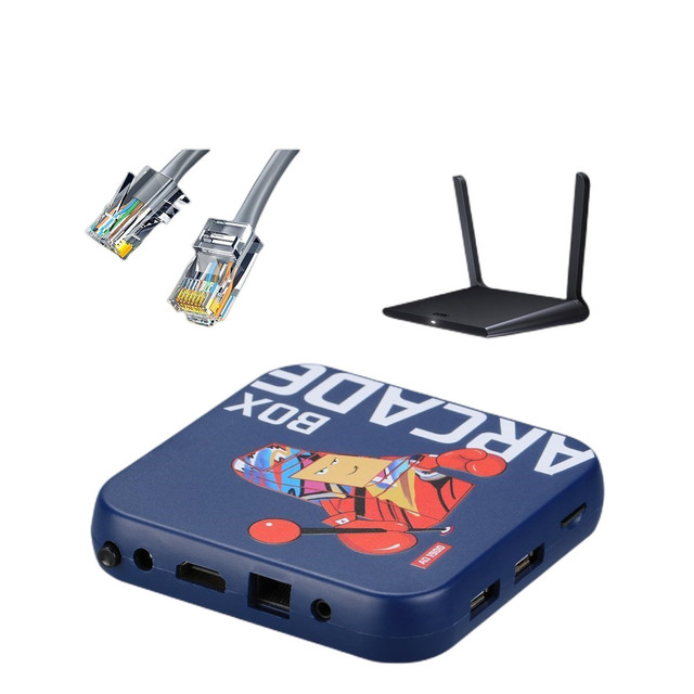 Game Emulator Console with Four Controllers Arcade Box Plug and Play Installation 4K HD Retro Video Games