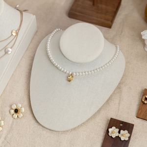 Expositor de Joyería para Cuello, <span class=keywords><strong>Busto</strong></span> de Maniquí de Terciopelo para Exhibición de Collares y Colgantes - Product Image 3