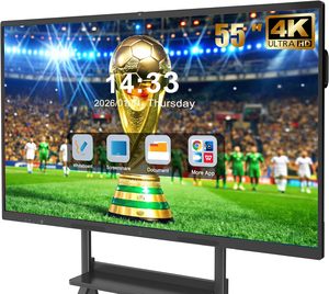 <span class=keywords><strong>Tableau</strong></span> blanc <span class=keywords><strong>interactif</strong></span> intelligent 55'' 4K UHD avec écran tactile, Android 8+128 Go, sans fil, pour salle de classe, maison, bureau, studio - Product Image 2