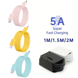 Câble de charge rapide USB-C 3.0 OEM d'usine, coloré, 25W 5A, câbles USB-C originaux, câble USB-C vers USB-C - Product Image 4