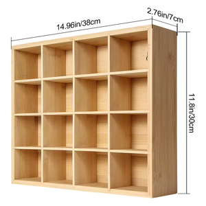 Men's Clothing <strong>Storage</strong> Organizer <strong>Box</strong> Wall Mounted Bamboo <strong>Tie</strong> Rack for Displaying and Organizing <strong>Ties</strong> Rectangle Home Decor - Product Image 2