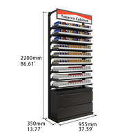 Présentoir métallique simple face Étagères de magasin de fumée à usage léger présentoir à cigarettes push-pull