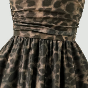 <span class=keywords><strong>Vestito</strong></span> Estivo per Ragazze 2026, Abito Halter Marrone <span class=keywords><strong>Leopardato</strong></span> - Product Image 4
