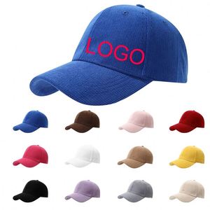 Casquette de baseball sportive personnalisée en gros, 6 panneaux, avec logo brodé, en Oxford, velours côtelé, tissu Dobby, motif Argyle, Léopard, à pois - Product Image 1
