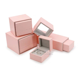 Factory Imitate Leather Paper <b>Necklace</b> Box Custom Outsourced Materials Plastic Boxes Luxury Velvet Insert Jewelry Plastic Box - Product Image 2