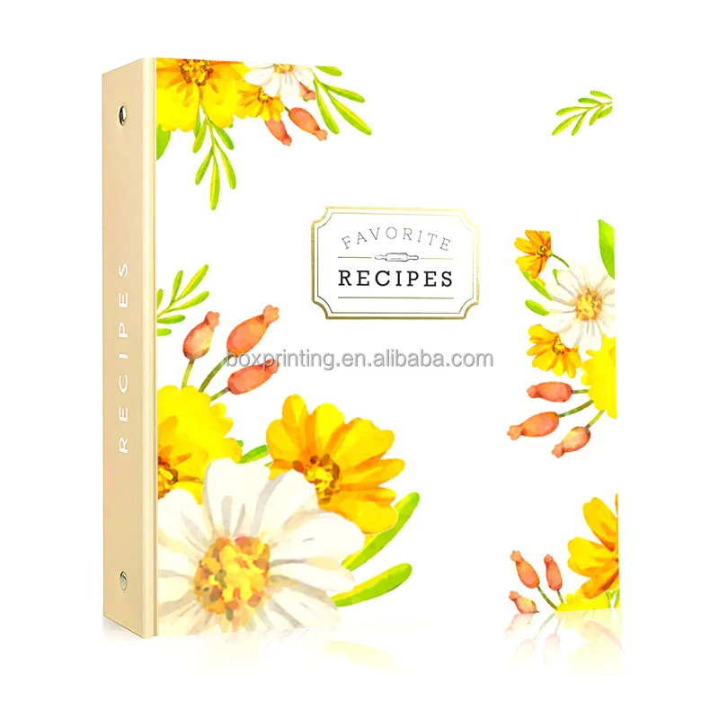 Customized Creating Your Own 3 Rings Full Pages Recipe Binder Book Notebook Kit