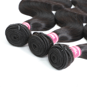 Venta al por mayor de cabello humano virgen brasileño, extensiones de onda corporal 1b sin procesar, puntas gruesas, cutícula alineada, paquete individual - Product Image 3