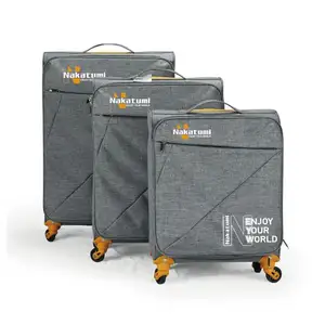 Nakatumi Rpet织物旅行包行李箱套装拉杆箱20 22 24英寸行李箱套装手提车轮可折叠行李箱套装