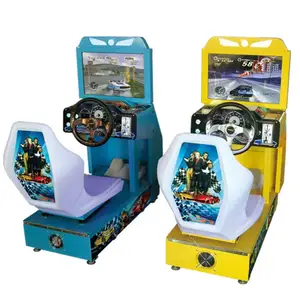 Máquina de jogos para crianças de corrida de carros de vídeo arcade LCD de 22 polegadas